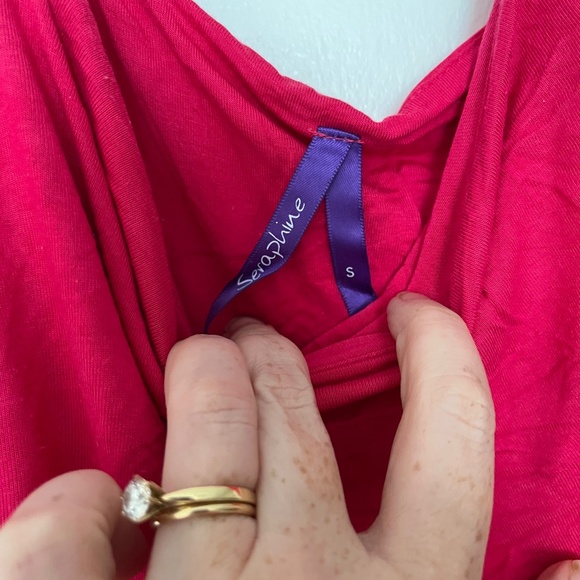 Bright pink Seraphine maternity and nursing dress - Picture 2 of 3